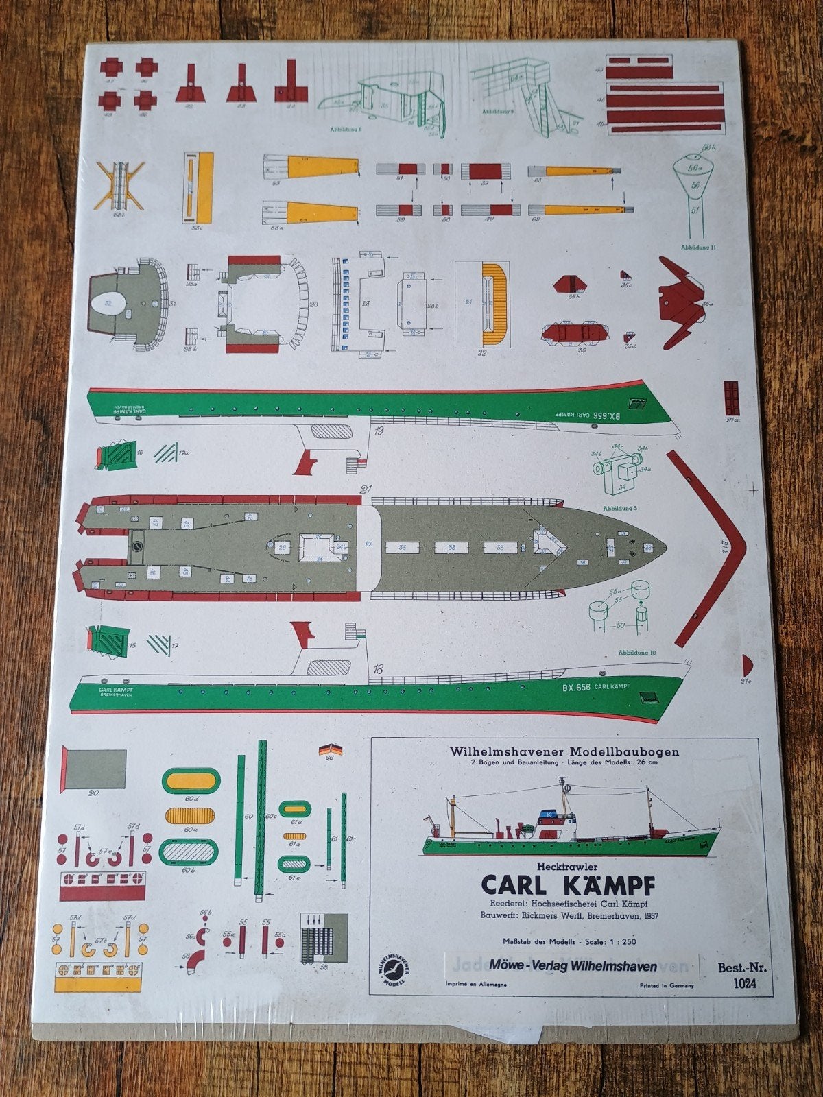 Modelbouwplaat Carl Kämpf - schip - (nr.5), Ophalen of Verzenden, Nieuw