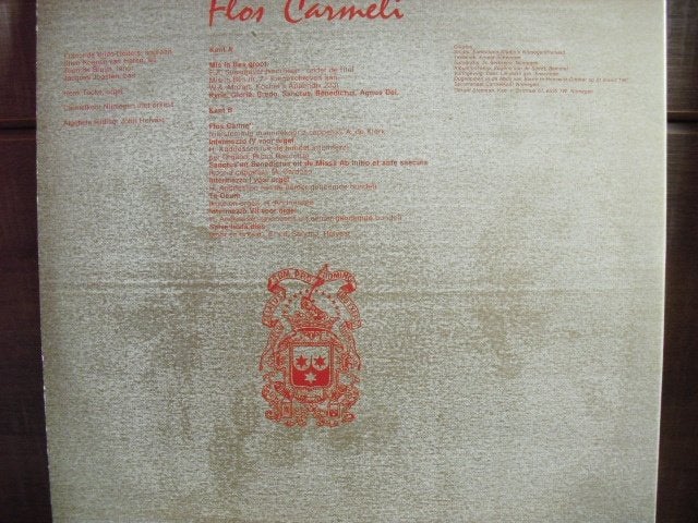 Carmelkoor Nijmegen "Flos Carmeli" (jubileum plaat) LP, LP, Gebruikt, Ophalen of Verzenden, Beschermende buitenhoes