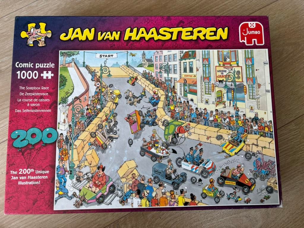 Jan van Haasteren - zeepkistenrace, Ophalen of Verzenden, 500 t/m 1500 stukjes, Zo goed als nieuw
