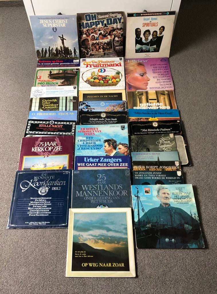 Gospelmuziek christelijk 25 lp’s, Ophalen, Gebruikt, 12 inch, Overige genres