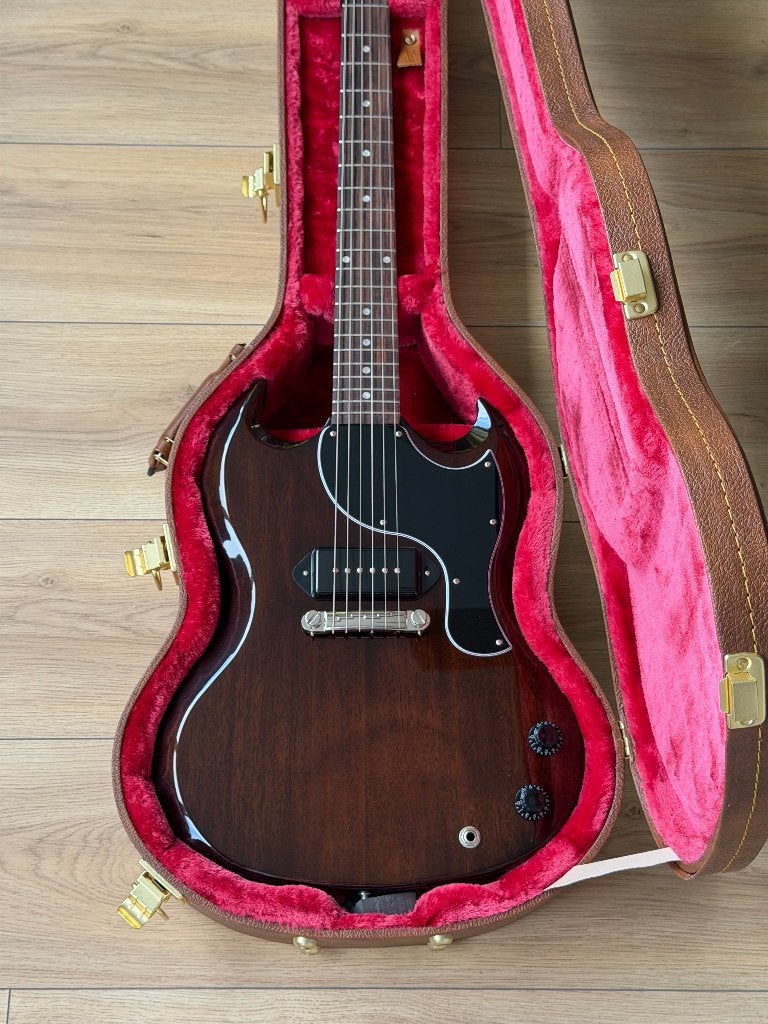 Gibson SG Junior, Dark Walnut, Exclusive 2025 RARE Ex Demo, Ophalen of Verzenden, Zo goed als nieuw, Solid body, Gibson