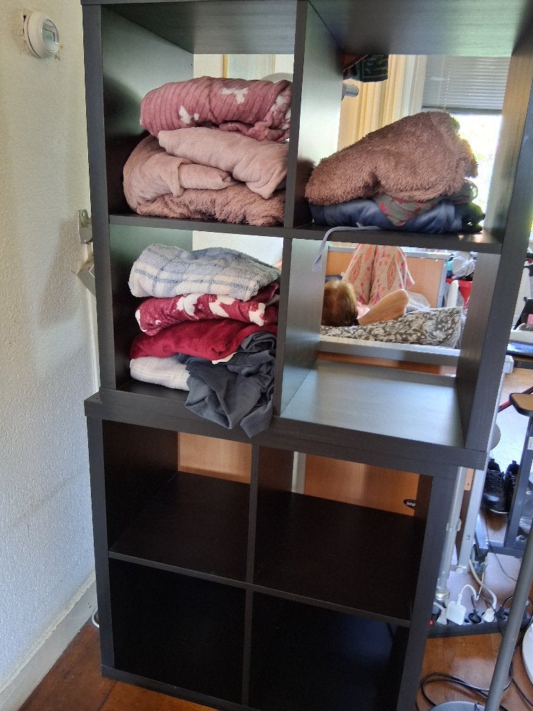 Kalax kast zwart 2 maal, Huis en Inrichting, Ophalen, Met plank(en), 100 tot 150 cm, 100 tot 150 cm