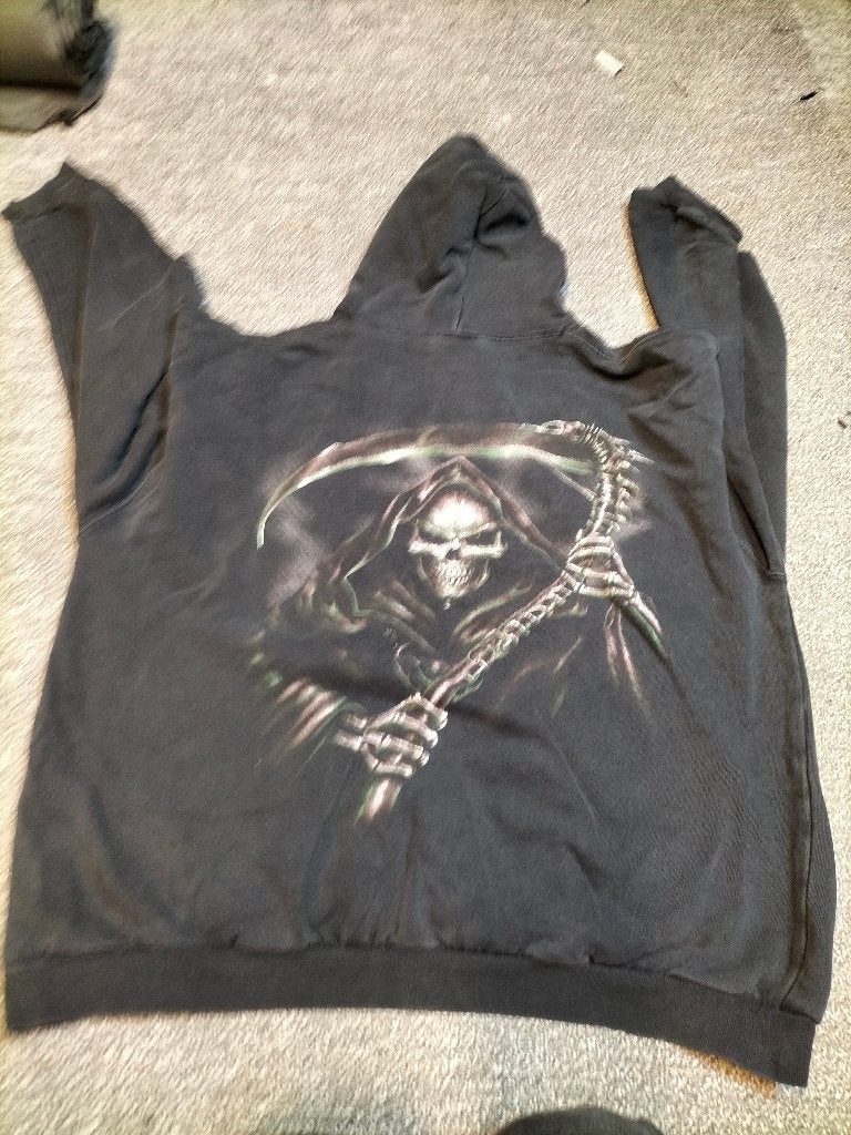 kleding truien en tshirts doodshoofden, gothic, skeletten, Ophalen of Verzenden, Zo goed als nieuw, Maat 52/54 (L), Zwart