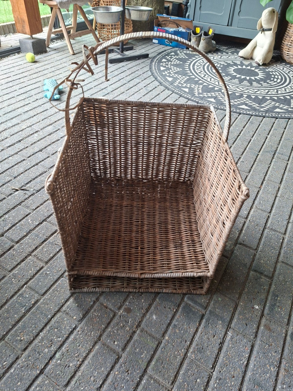 Riviera Maison Openhaard Mand - Bois de Chauffage, Huis en Inrichting, Woonaccessoires | Overige, Ophalen, Gebruikt, Landelijk