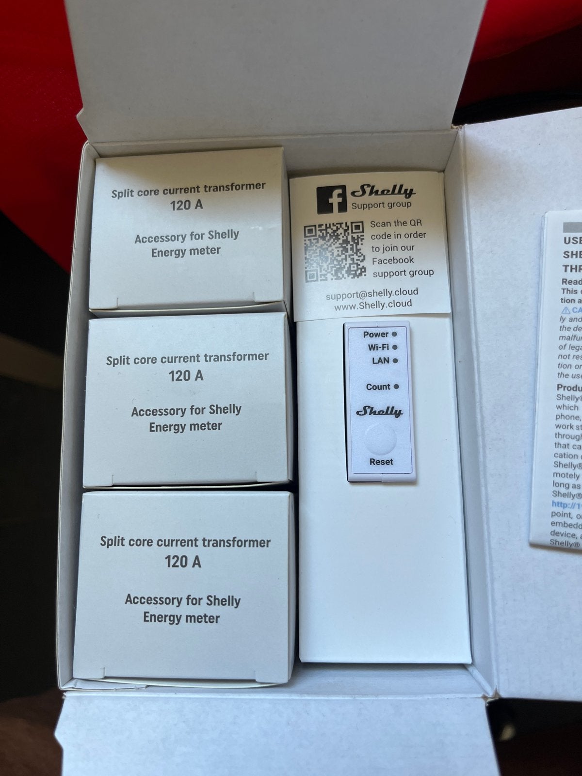 Shelly Pro 3EM - Driefasige Energiemeter met 3x 120A CT's, Ophalen of Verzenden, Nieuw, Overige merken, Overige typen