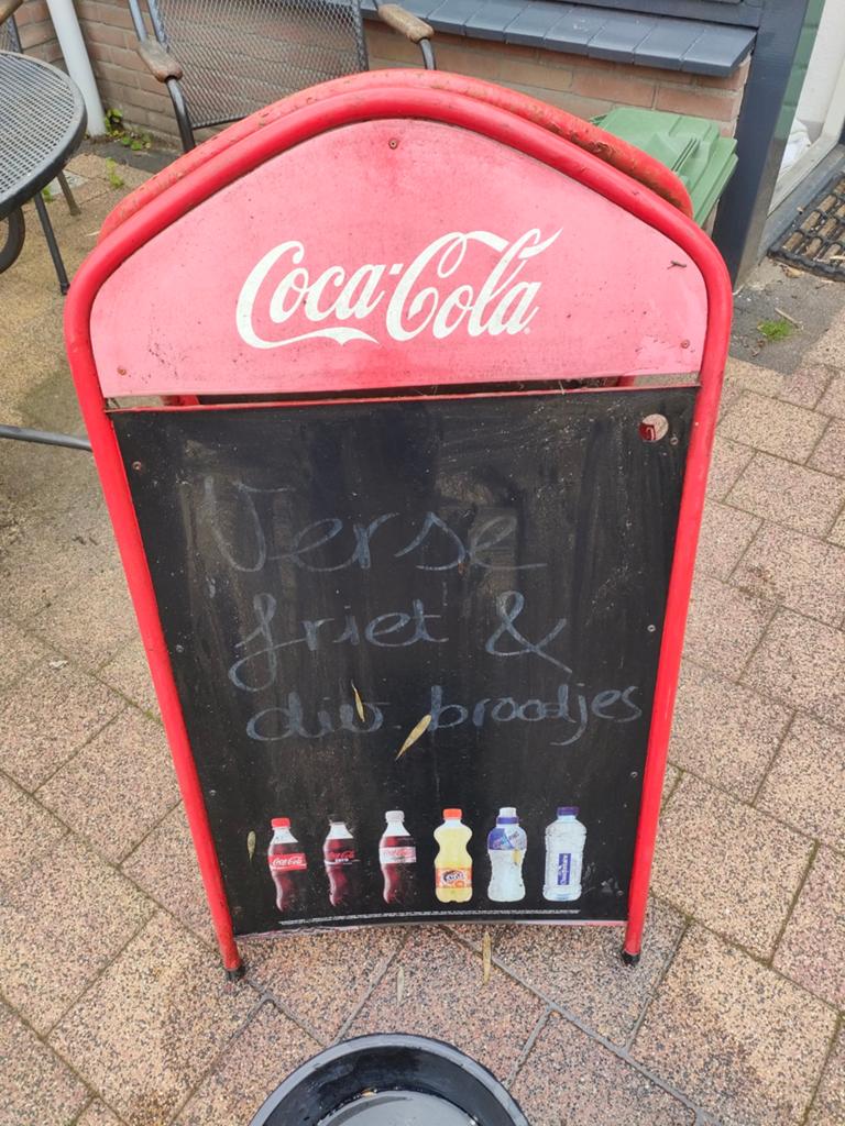 Reclame coca cola klapbord, Ophalen, Gebruikt, Reclamebord