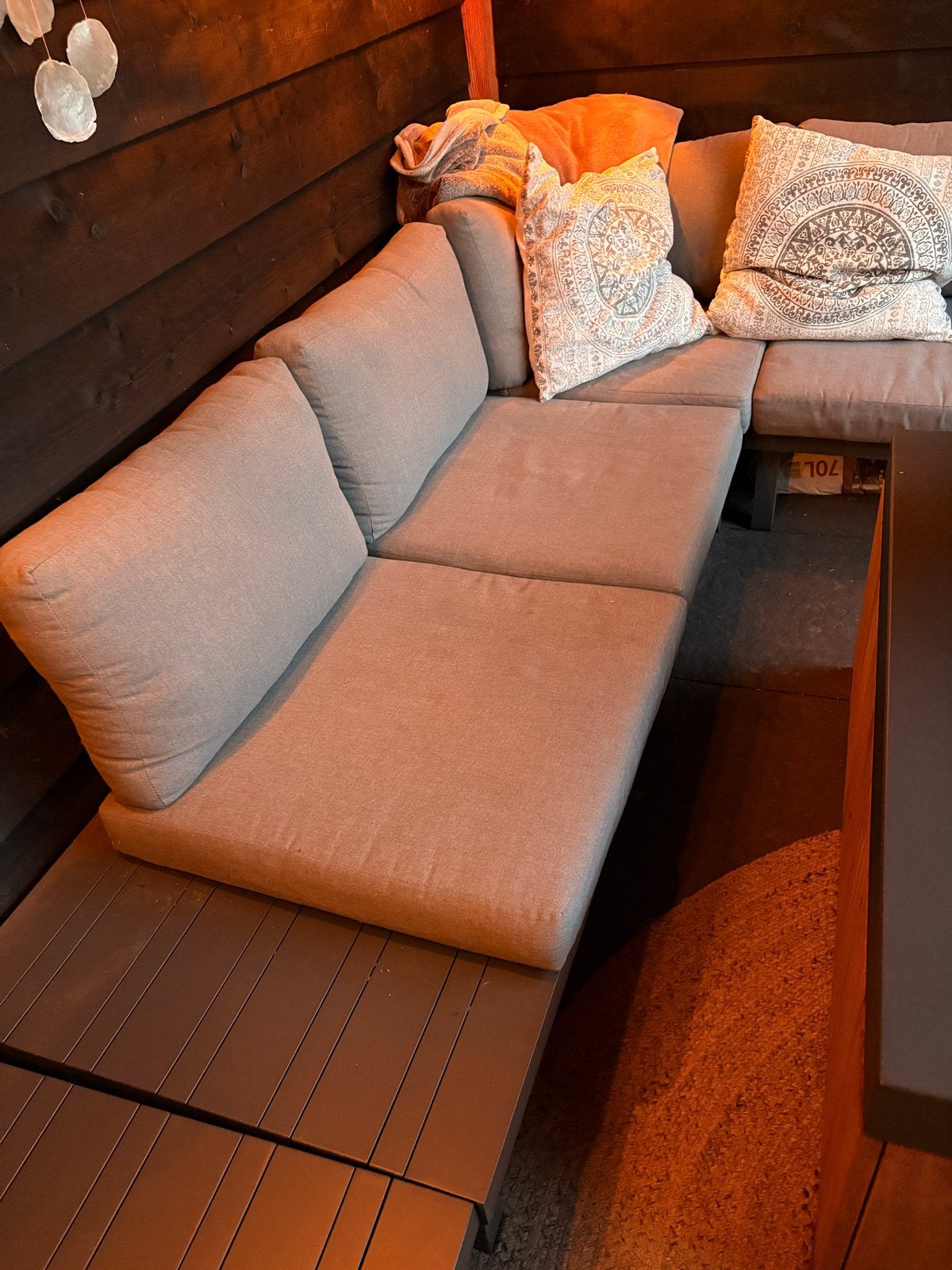 Loungeset antraciet aluminium met tafel, goede staat, Ophalen, Gebruikt, Aluminium, Loungeset