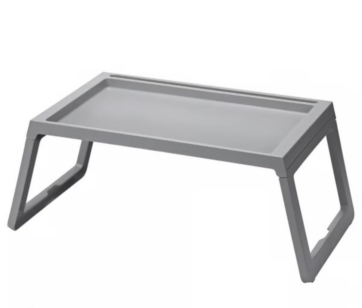 2x IKEA Klipsk bedtafel / schoottafel - Grijs, Ophalen, Zo goed als nieuw, 60 cm of meer, Rechthoekig
