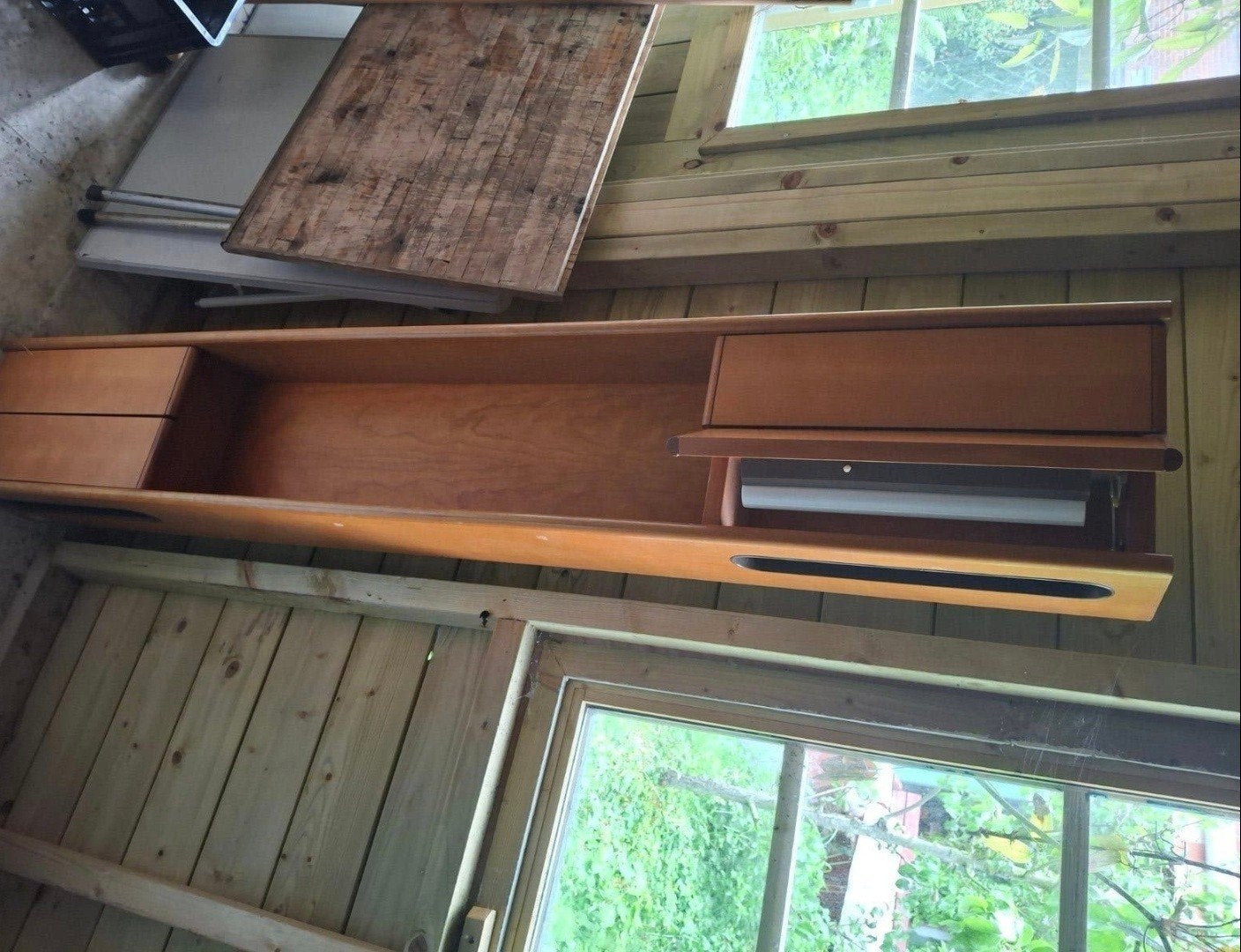 Retro houten bedlampkast deens design, Antiek en Kunst, Ophalen of Verzenden