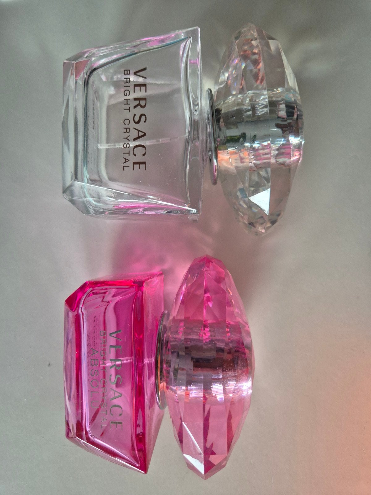 Lege Versace Bright Crystal en Bright Crystal Absolu flessen, Ophalen of Verzenden