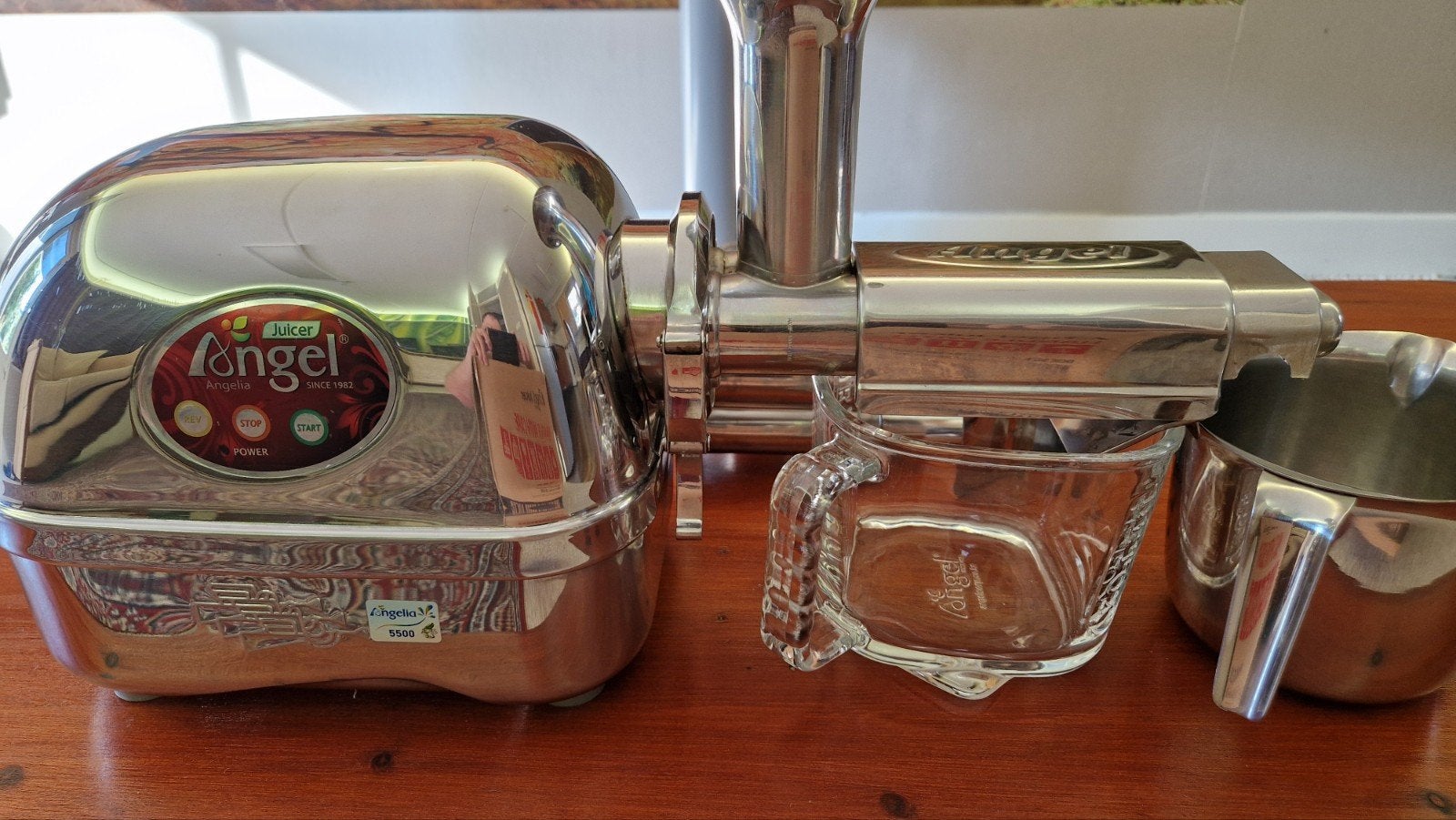 Angel 5500 Slowjuicer, inc. notenpasta maker, ZGAN, Ophalen, Zo goed als nieuw, Rvs, Overige typen