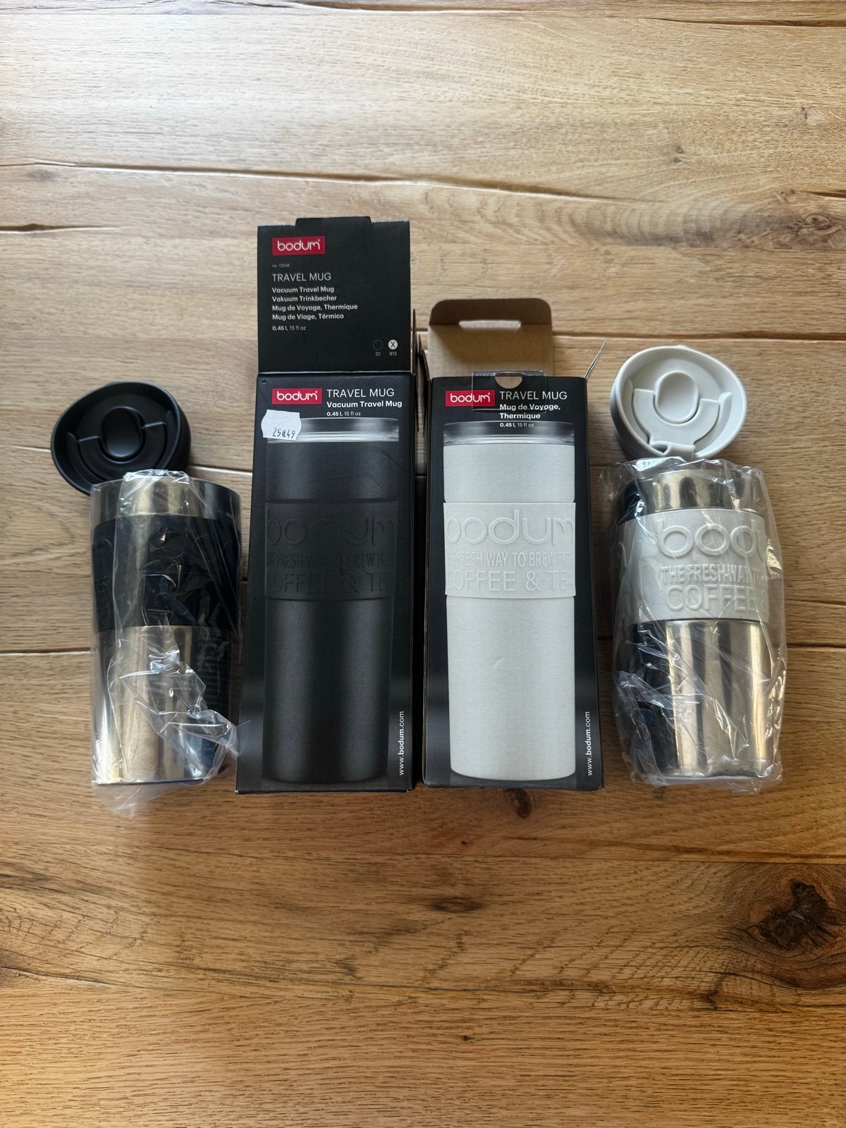 Bodum Travel Mug - Zwart en Wit, Overige typen, Nieuw, Bodum, Ophalen of Verzenden