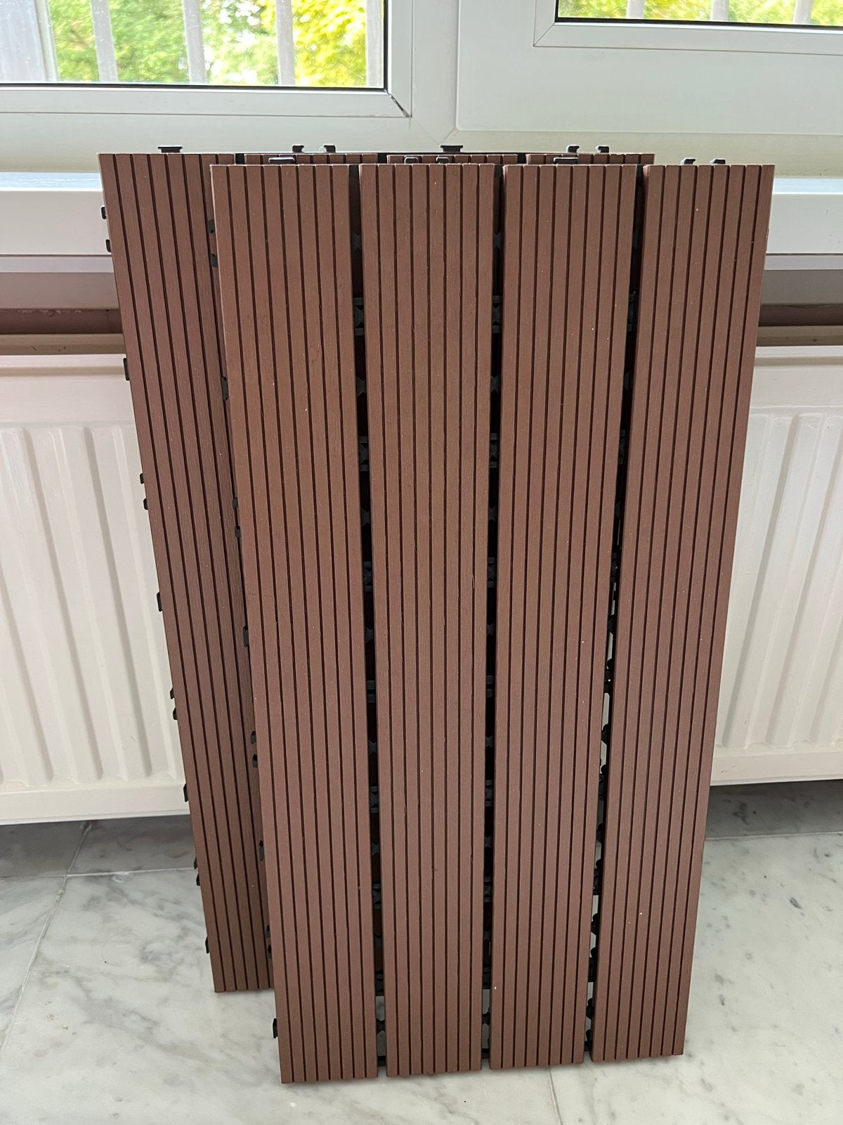 NIEUW: WPC Terrastegels 60x30 cm - Lichtbruin, Ophalen, Minder dan 5 m², Terrastegels, Composiet