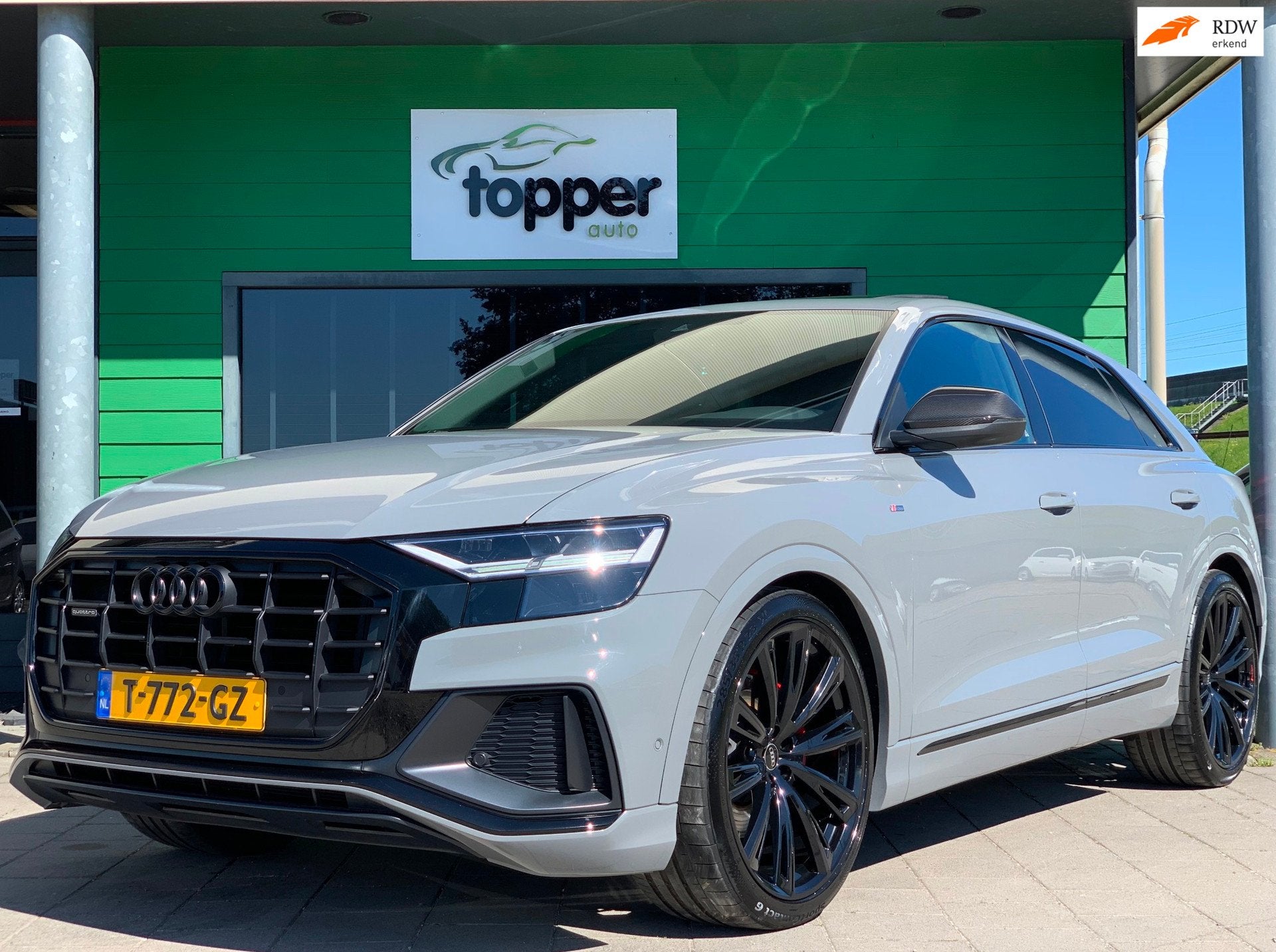 Audi Q8 50 TDI Quattro S-Line Advanced|Pano|Carbon|Bang&Oluf, Auto's, Automaat, Dealer onderhouden, Gebruikt, Euro 6