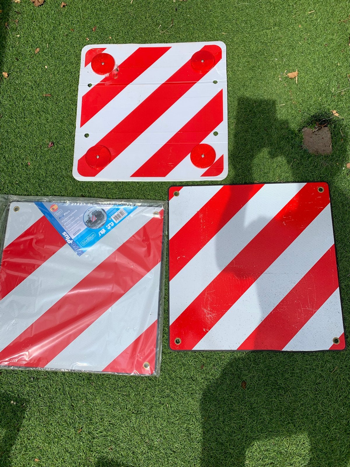3 Markeringsborden 50x50 voor fietsenrek camper/caravan, Caravans en Kamperen, Camper-accessoires, Ophalen of Verzenden, Gebruikt