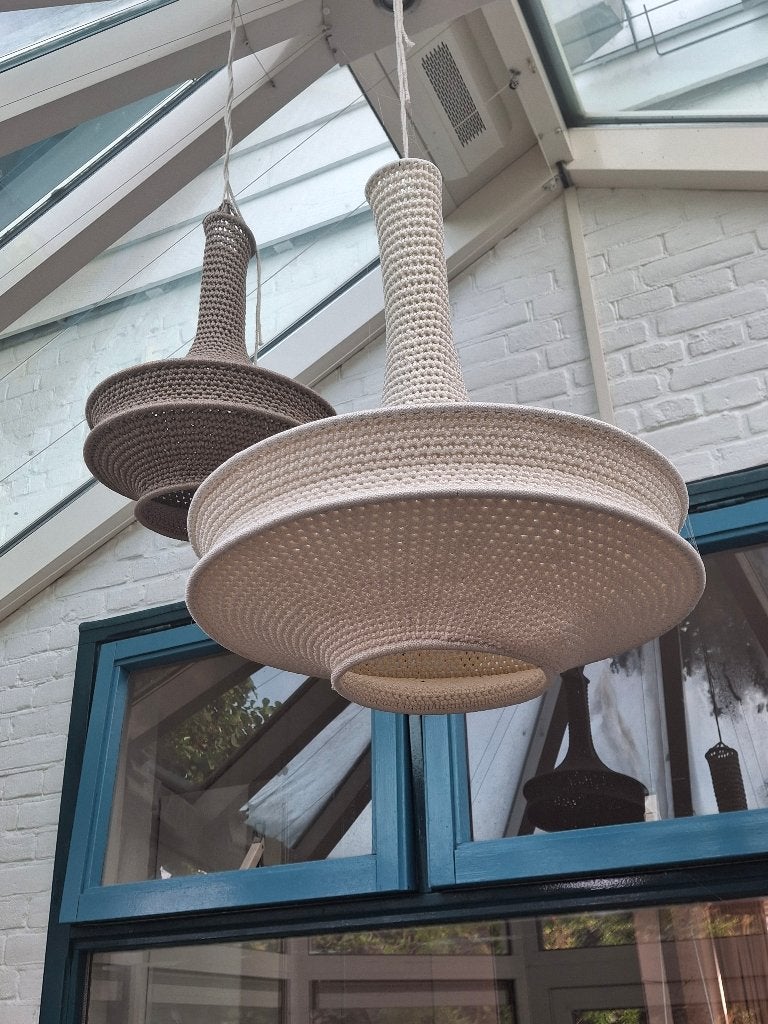 Marokkaanse gehaakte lampen 3 stuks, Ophalen of Verzenden, Nieuw, Textiel