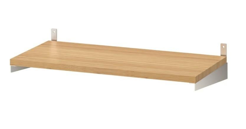 2x IKEA bamboe wandplank 60 cm KUNGSFORS, Ophalen of Verzenden, Zo goed als nieuw