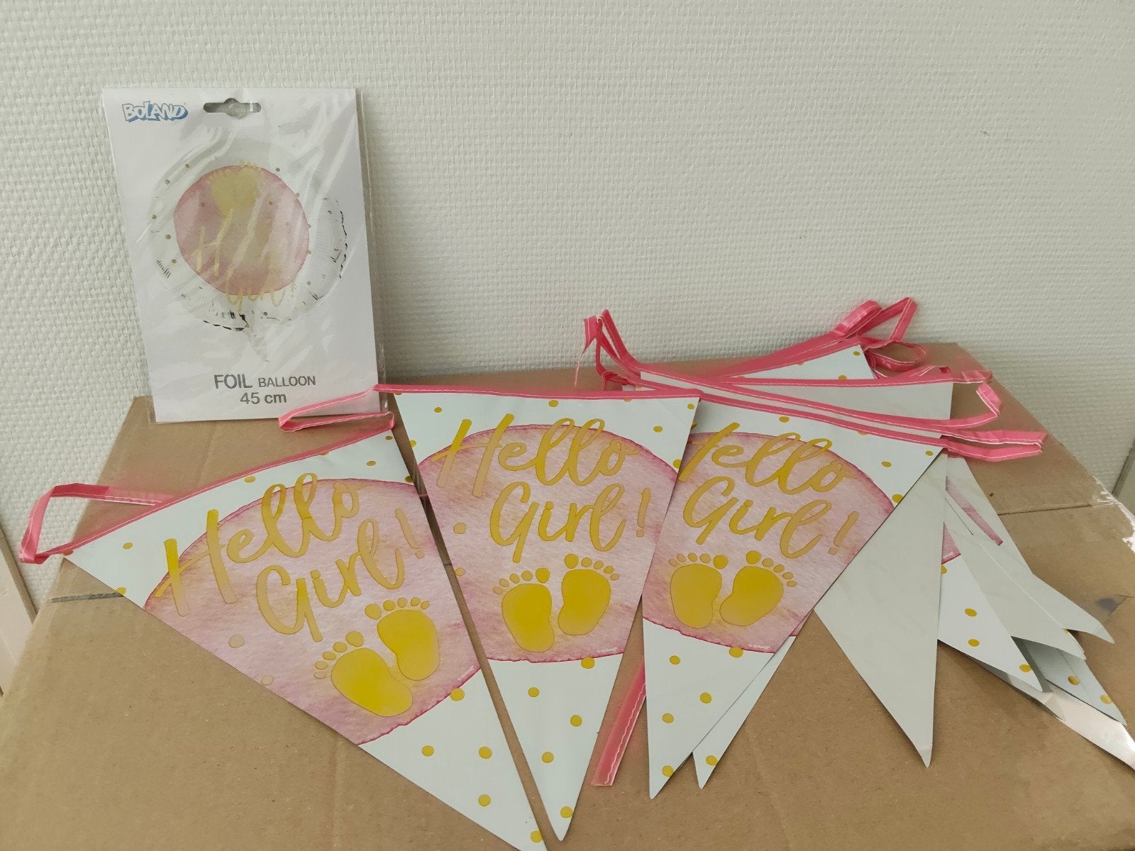 Versiering voor baby meisje, Hobby en Vrije tijd, Feestartikelen, Ophalen of Verzenden, Versiering, Geboorte of Huwelijk