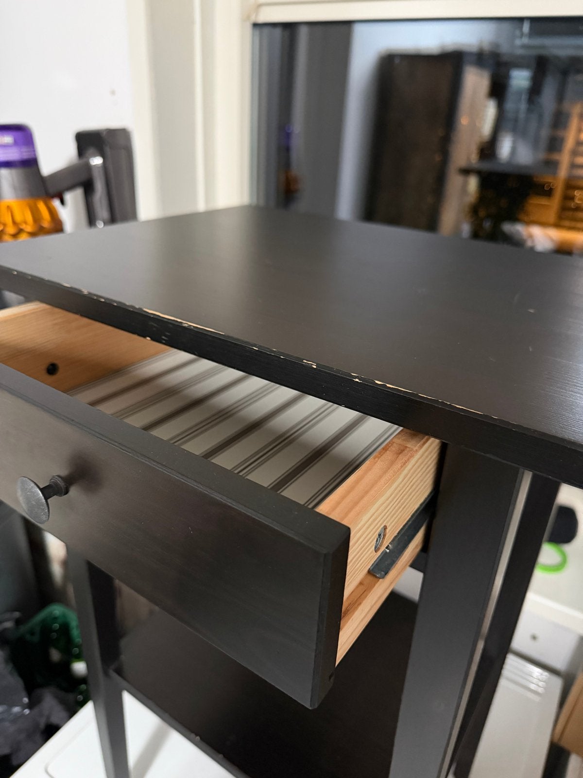 2x IKEA Hemnes Nachtkastjes - Zwart, Ophalen, Gebruikt, Hout