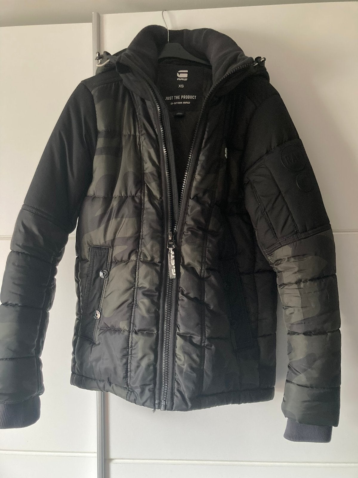 Gstar winterjas, Ophalen of Verzenden, Zo goed als nieuw, Maat 46 (S) of kleiner, Zwart