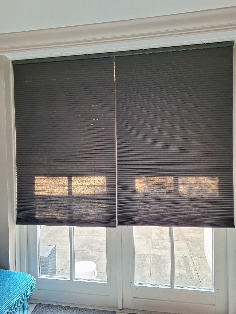 Plissegordijn, Ophalen, Gebruikt, Grijs