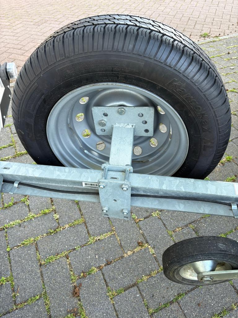 Reservewiel met houder voor op dissel nieuw, Auto diversen, Aanhangwagen-onderdelen, Ophalen of Verzenden, Nieuw