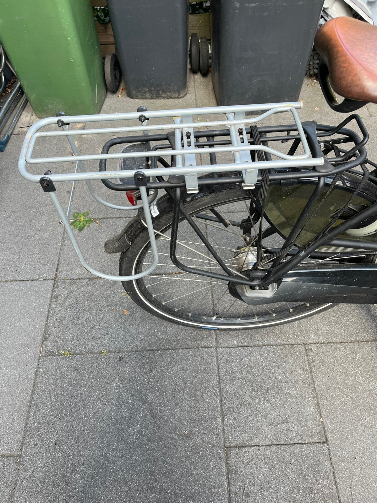Verlengde bagagedrager voor fietstassen icm stoeltje, Fietsen en Brommers, Ophalen, Gebruikt