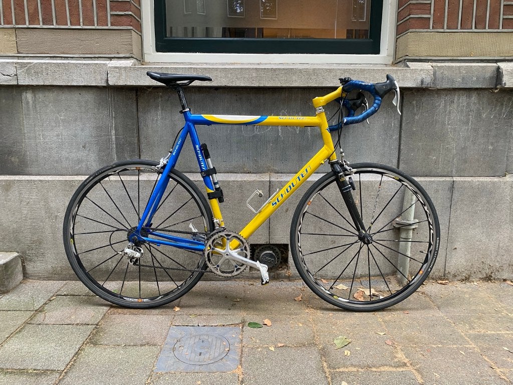 Klassieke Schouten racefiets, Fietsen en Brommers, Fietsen | Racefietsen, 28 inch, Gebruikt, Aluminium, 15 tot 20 versnellingen