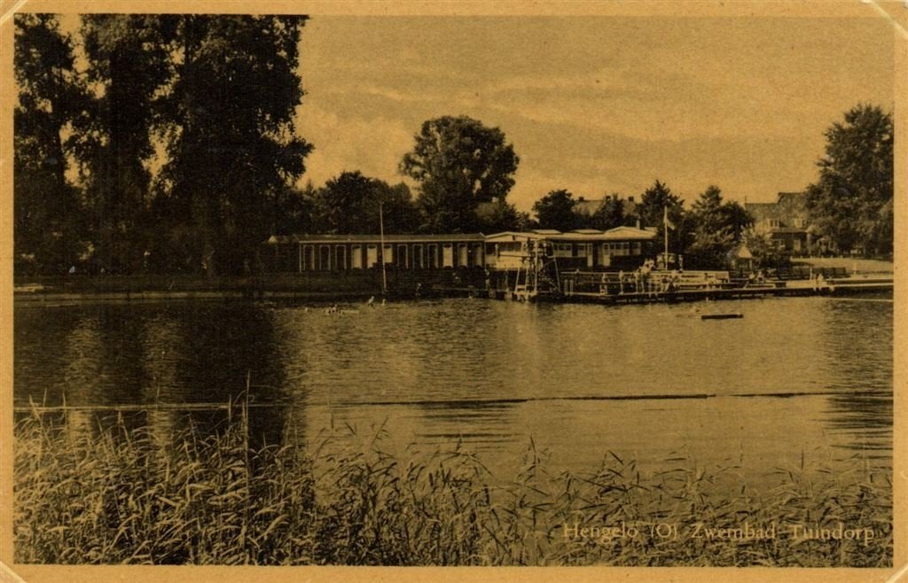 Hengelo [O] Zwembad Tuindorp - ongelopen, Verzenden, 1940 tot 1960, Ongelopen, Overijssel