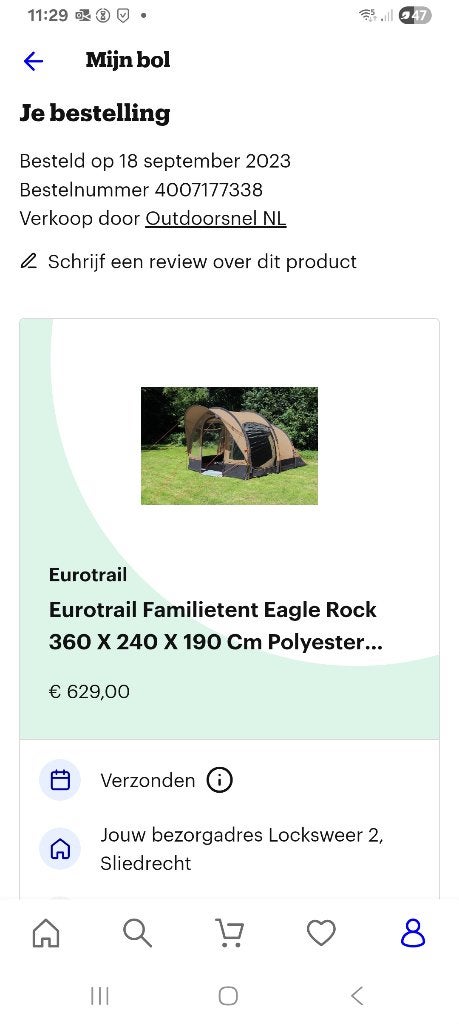 Eagle rock alu BTC tent, Ophalen of Verzenden, Gebruikt, Tot en met 3