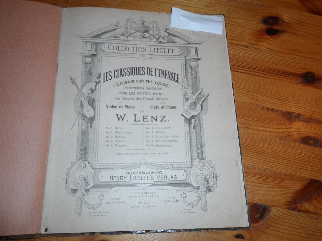 W. Lenz - Les Classiques de l'enfance, Muziek en Instrumenten, Gebruikt, Klassiek, Ophalen of Verzenden, Viool of Altviool