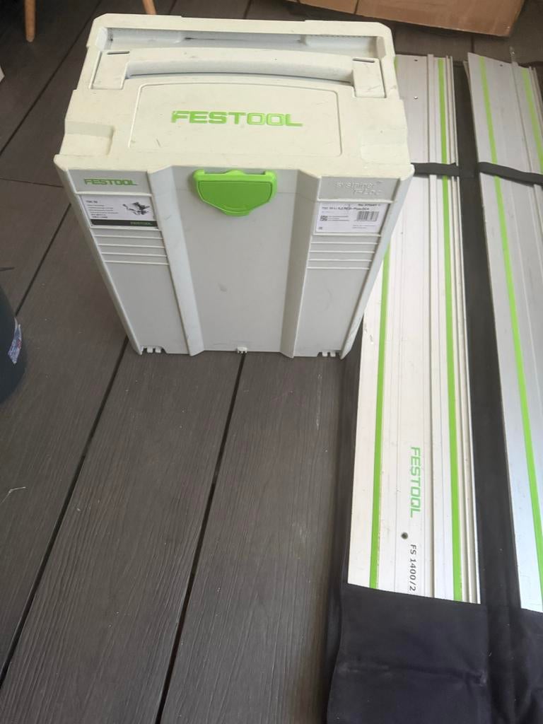 Festool Systainer met geleiderails en 18V accu, Ophalen, Zo goed als nieuw