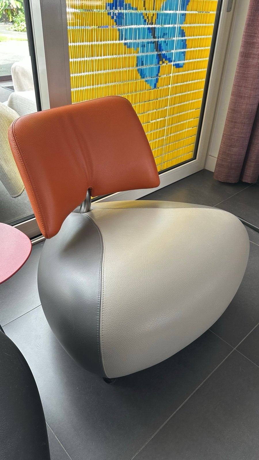 Leolux Pallone Ma fauteuil - Zo goed als nieuw, Ophalen, Zo goed als nieuw, Leer, 75 tot 100 cm