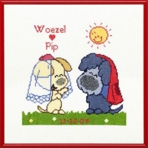 Borduurpakket Woezel en Pip trouwen 271010, ., Nieuw, Ophalen of Verzenden, .