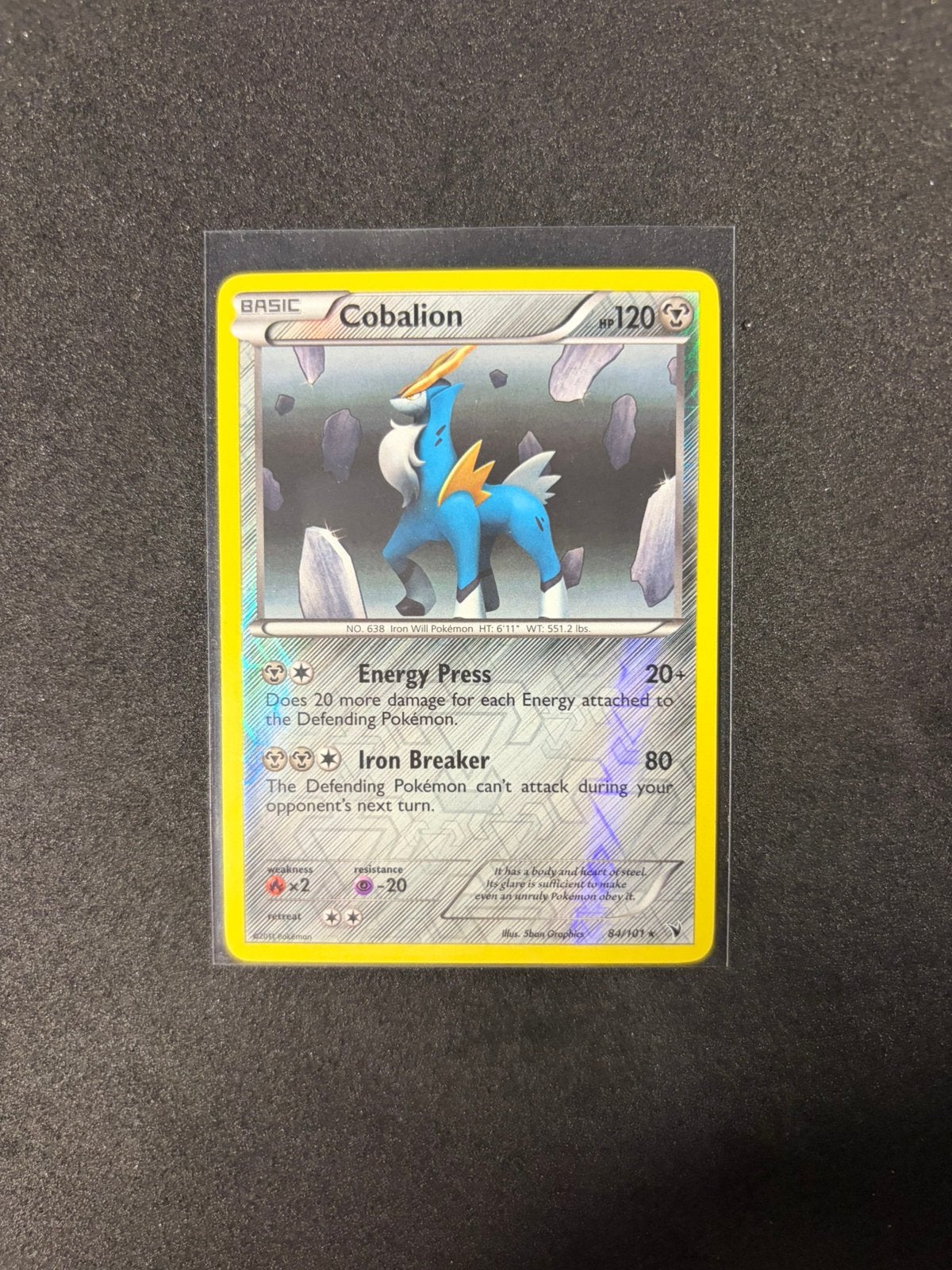 Pokemon kaart Cobalion 84 - Noble Victories reverse holo, Ophalen of Verzenden, Zo goed als nieuw