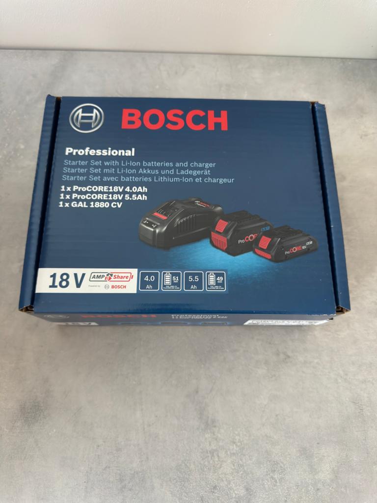 Bosch ProCORE18V 5.5Ah + 4.0Ah + GAL 1880 CV - NIEUW, Ophalen of Verzenden, Nieuw