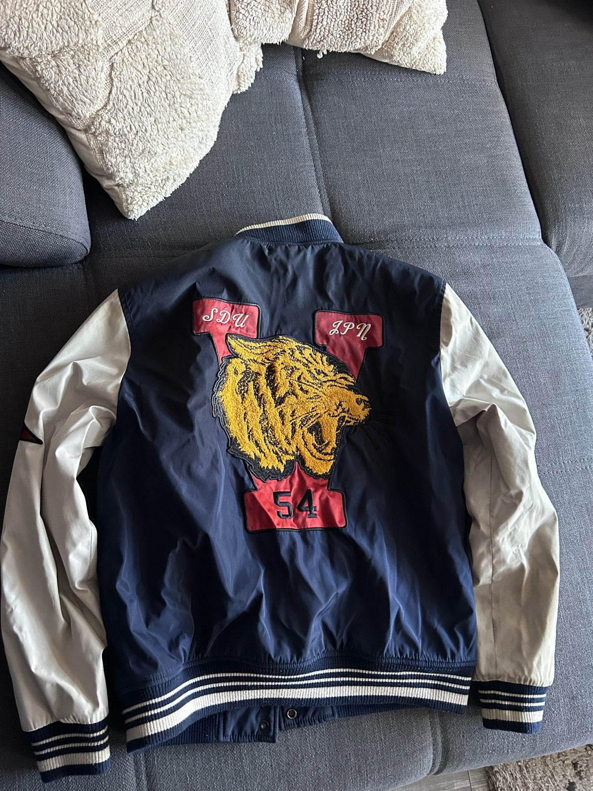 Superdry Varsity Bomberjack - Maat M, Ophalen of Verzenden, Zo goed als nieuw, Blauw