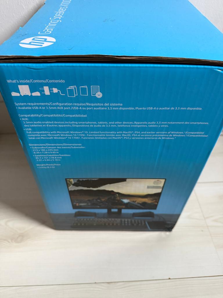 HP Gaming Speakers X1000 - met RGB licht zgan, Ophalen of Verzenden, Zo goed als nieuw, Audiokanaal 2.1