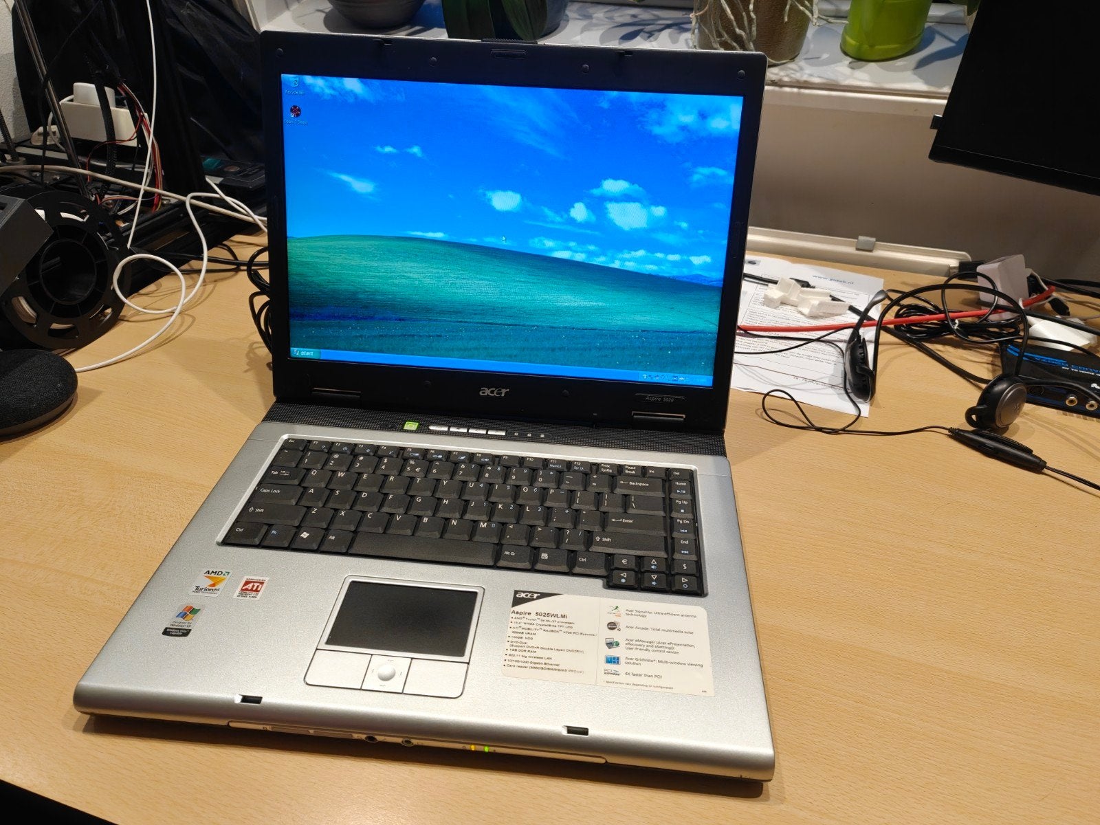 Acer Aspire 5025WLMi Laptop - Windows XP, 15.4 inch, Computers en Software, AMD Turion 64 ML-37, 100GB, Gebruikt, Ophalen of Verzenden