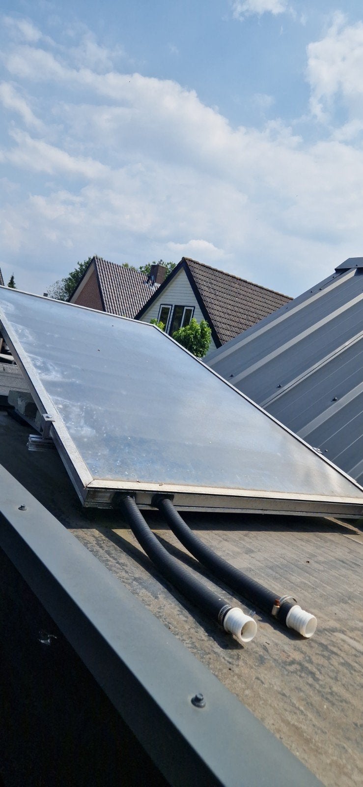 zwembad verwarmings paneel met montagemateriaal, Ophalen, Gebruikt
