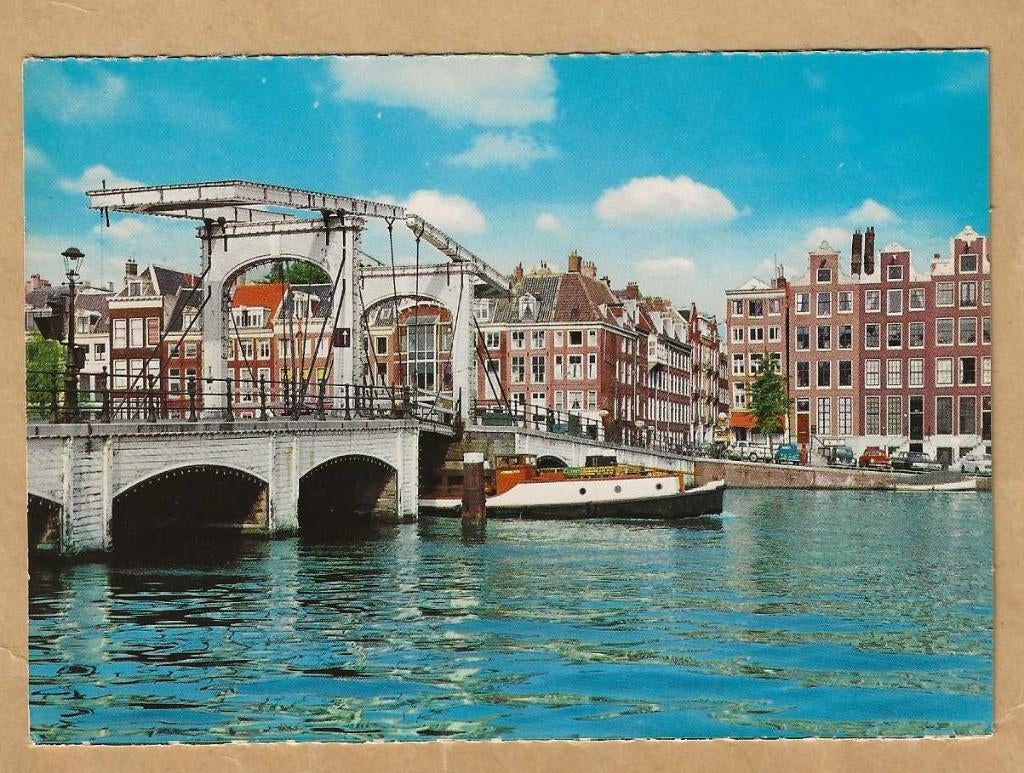 Ansichtkaart. Amsterdam. Magere Brug. Amstel., Ophalen of Verzenden, 1980 tot heden, Ongelopen, Noord-Holland