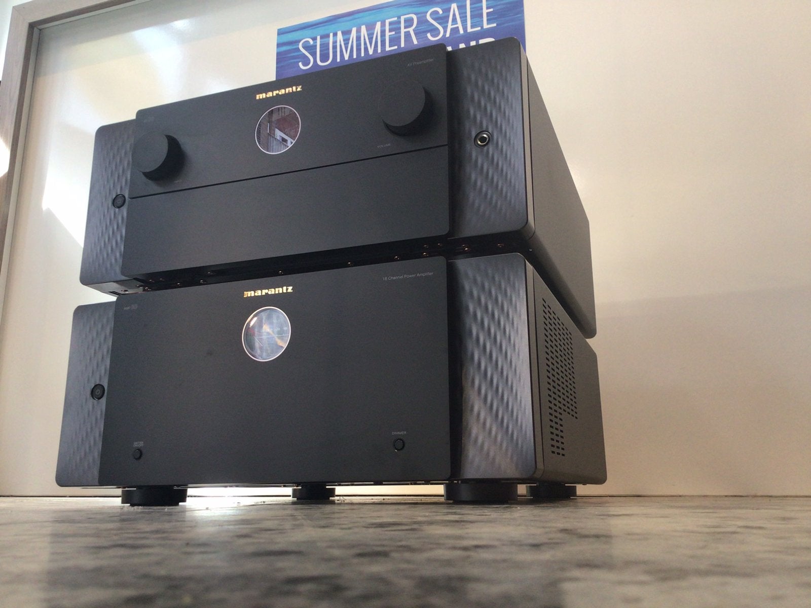 Marantz AV 10 &  Marantz AMP 10, Soundbar, 70 watt of meer, Zo goed als nieuw, Overige spelers