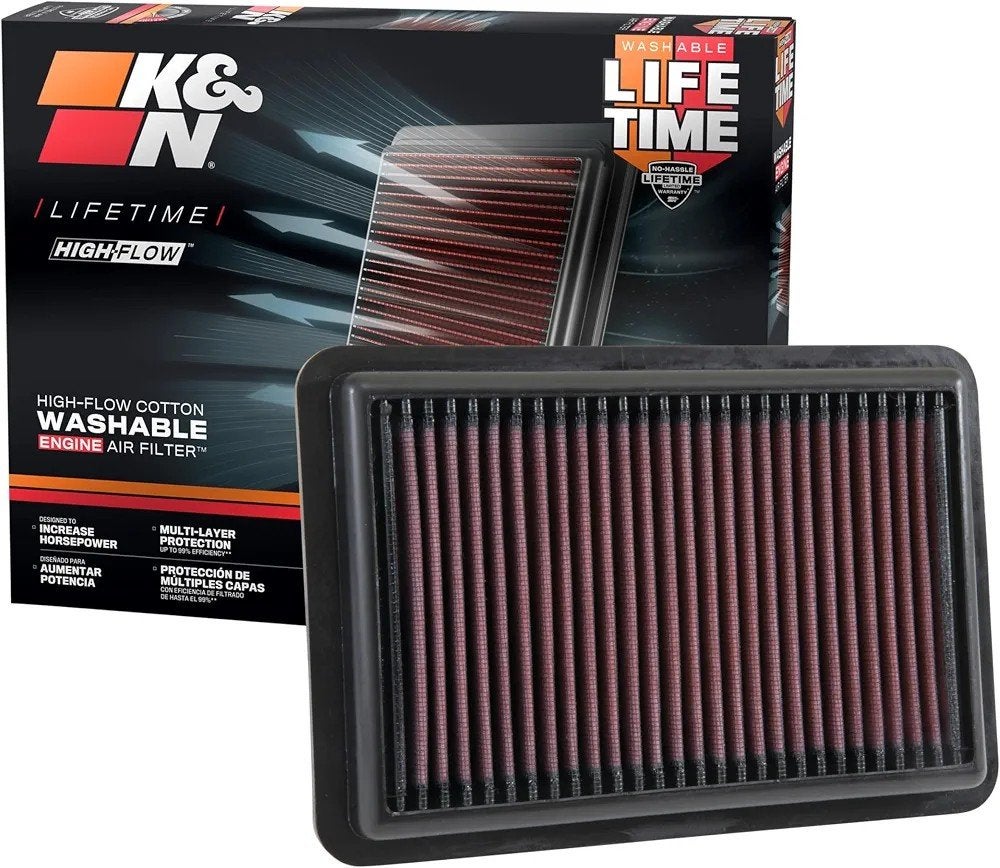K&N High-Flow Wasbaar Luchtfilter - Levenslange Garantie, Auto-onderdelen, Ophalen of Verzenden, Nieuw, Universele onderdelen