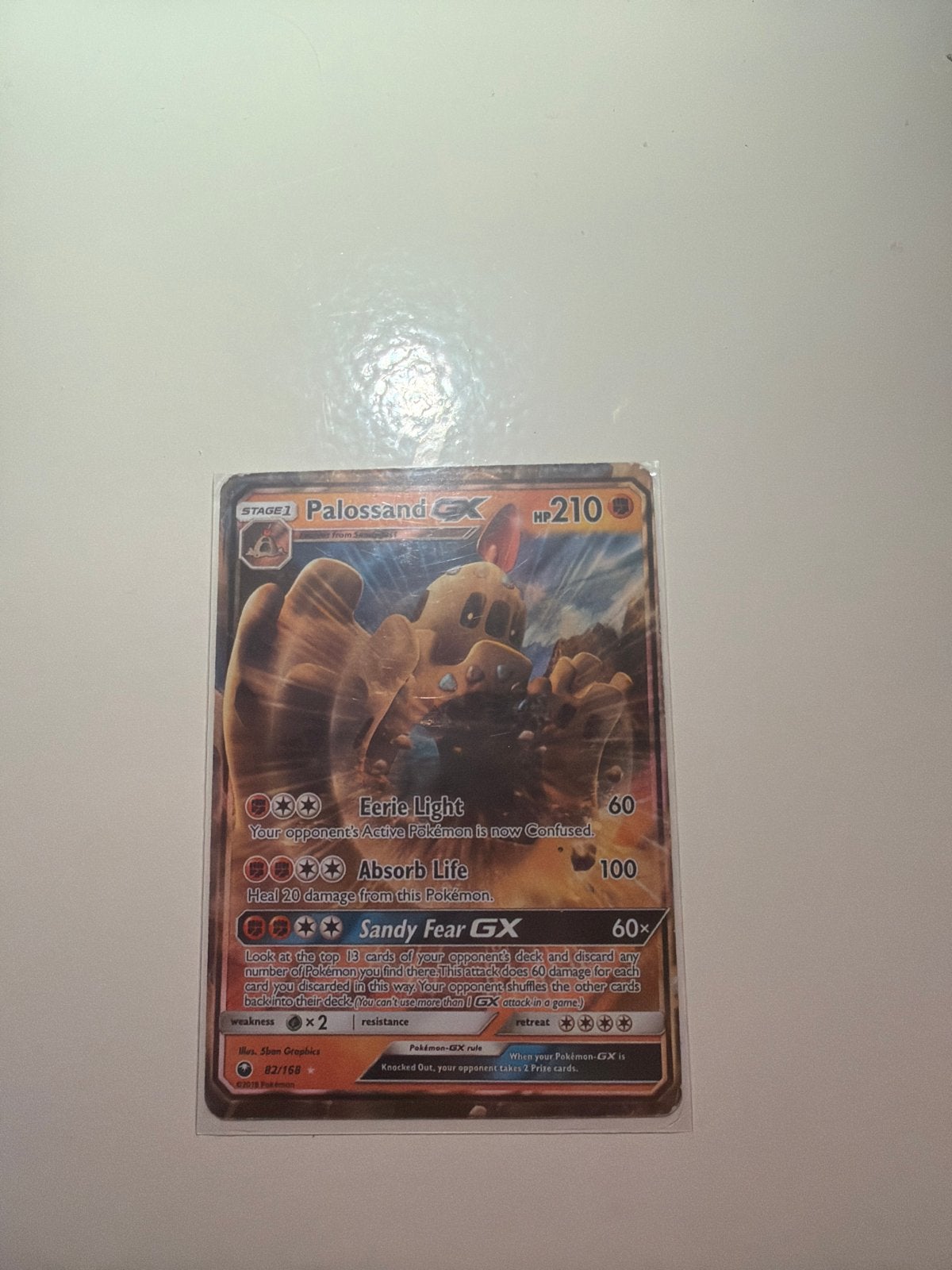 Pokémon Kaart: Palossand GX (82/168) - Zo goed als nieuw, Ophalen of Verzenden, Zo goed als nieuw, Losse kaart