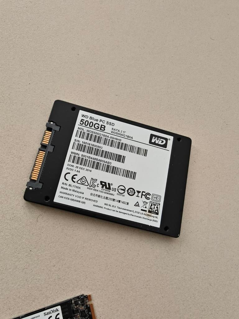 Western Digital SSD 500GB BIJNA NIEUW, Computers en Software, Harde schijven, Ophalen of Verzenden, Zo goed als nieuw, Laptop