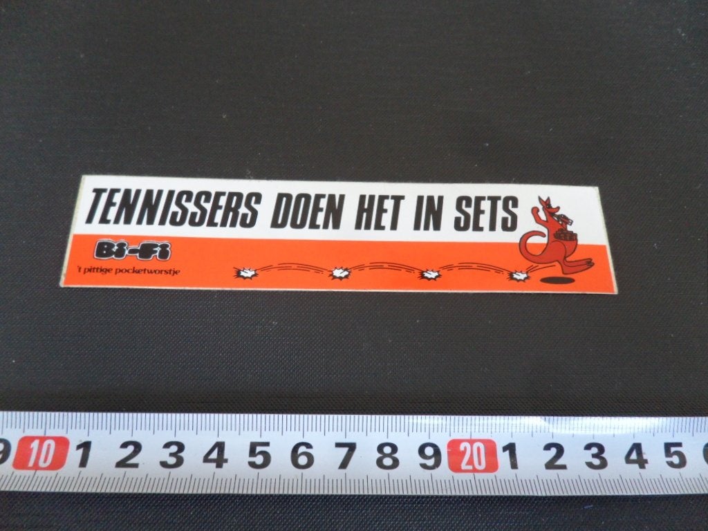 sticker bi-fi tennissers doen het in sets, Ophalen, Zo goed als nieuw