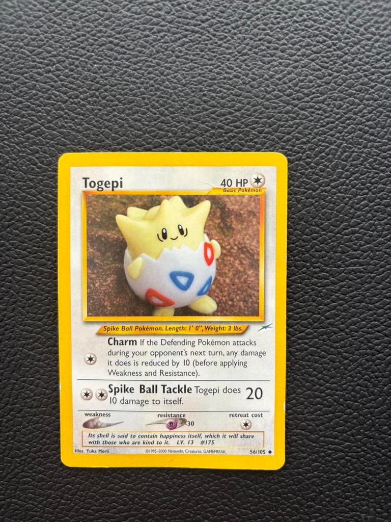 Togepi Pokémon Kaart 56/105 - Neo Genesis, Ophalen of Verzenden, Losse kaart
