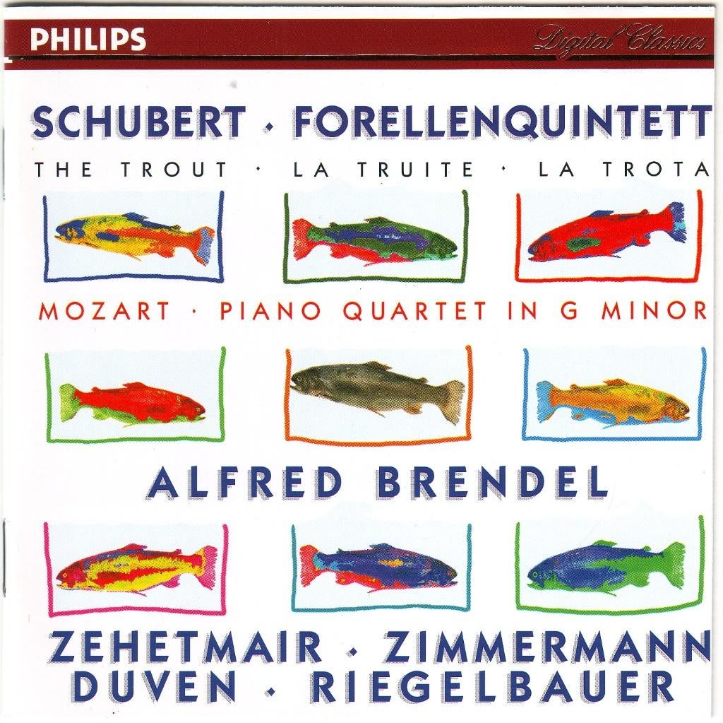 Schubert: Forellenkwintet Mozart Pianokwartet Brendel, Ophalen of Verzenden, Classicisme, Zo goed als nieuw, Kamermuziek