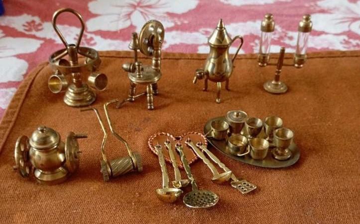 Verzameling messing miniaturen voor decoratie, Antiek en Kunst, Ophalen of Verzenden