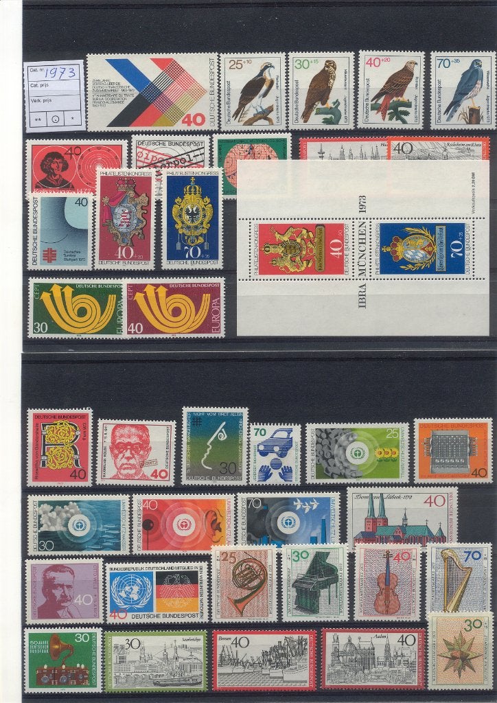 Duitsland, Bund, BRD, 1973, postfris compleet., Ophalen of Verzenden, BRD, Postfris